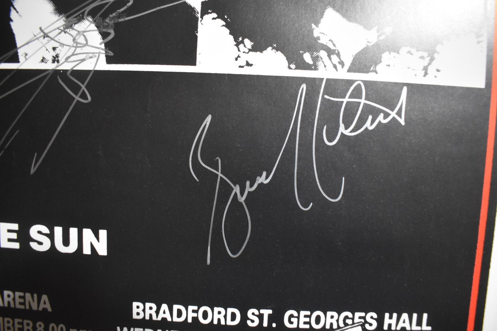 KISS Crazy Nights tour poster signed by entire band. ERIC CARR Stanley Simmons