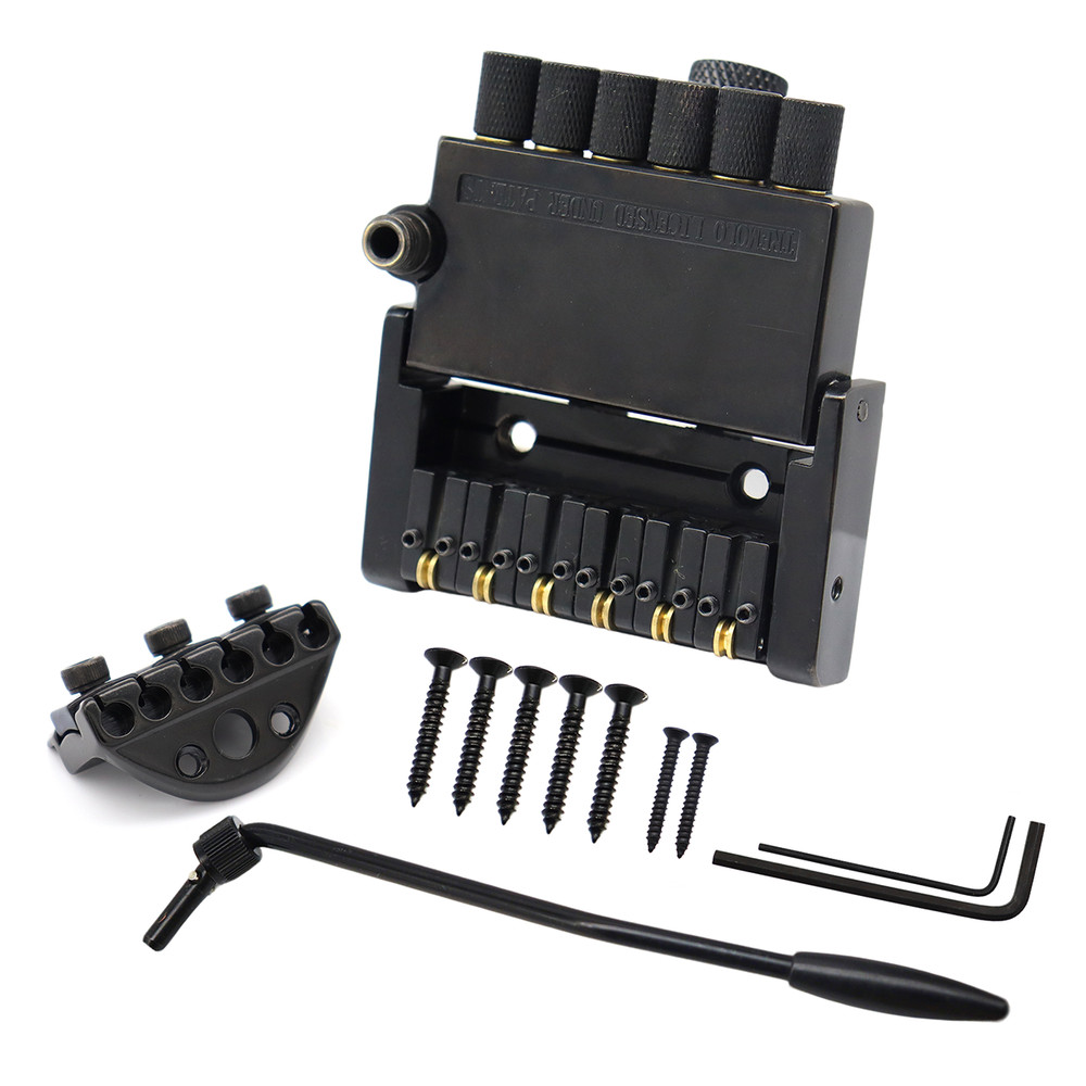 6 String Headless Electric Guitar Roller Tremolo Bridge with String Locks Black
