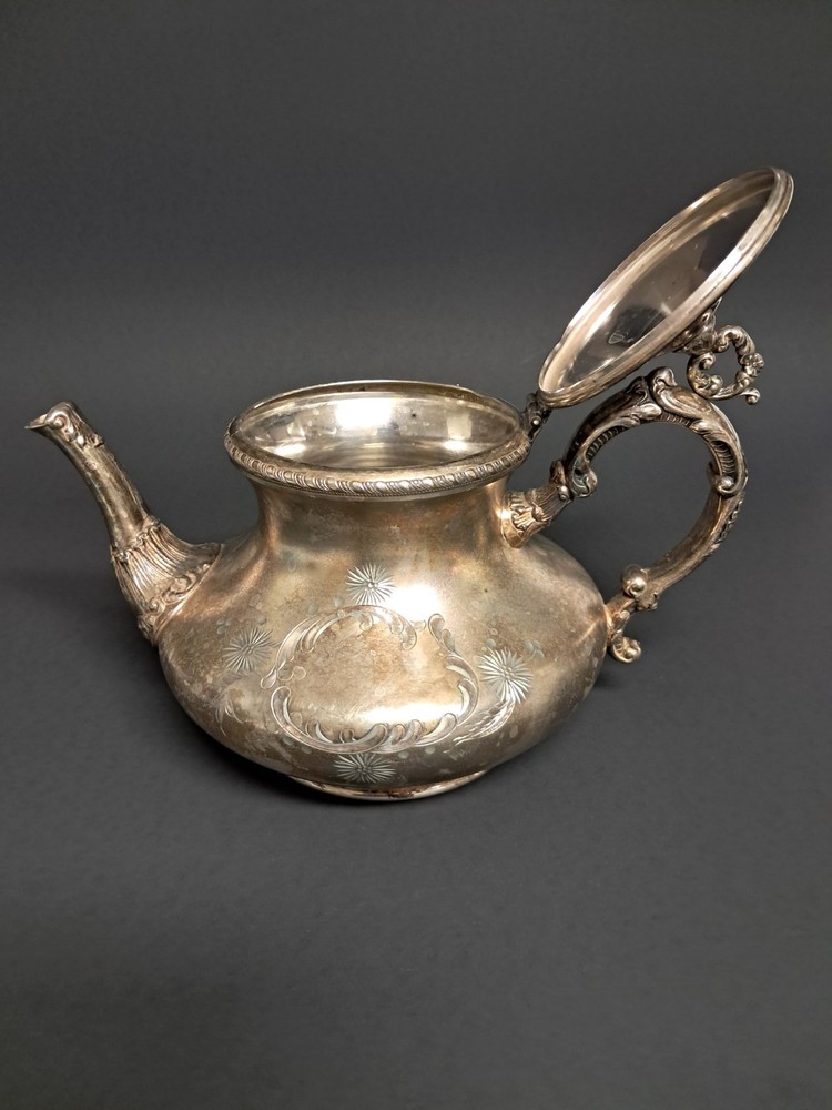 Pairpoint Quadruple Plate Silver Lined Tea Pot with Lid