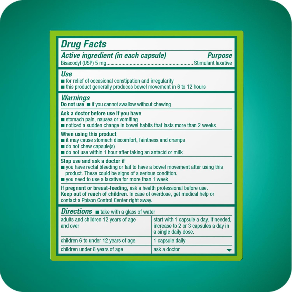Stimulant Laxative Liquid Gels, Predictable & Effective Constipation Relief, Rel