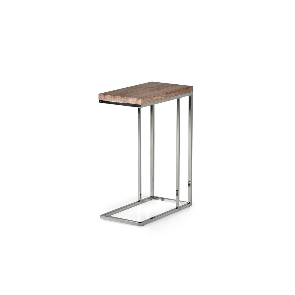 Lucia Chairside End Table, Brown