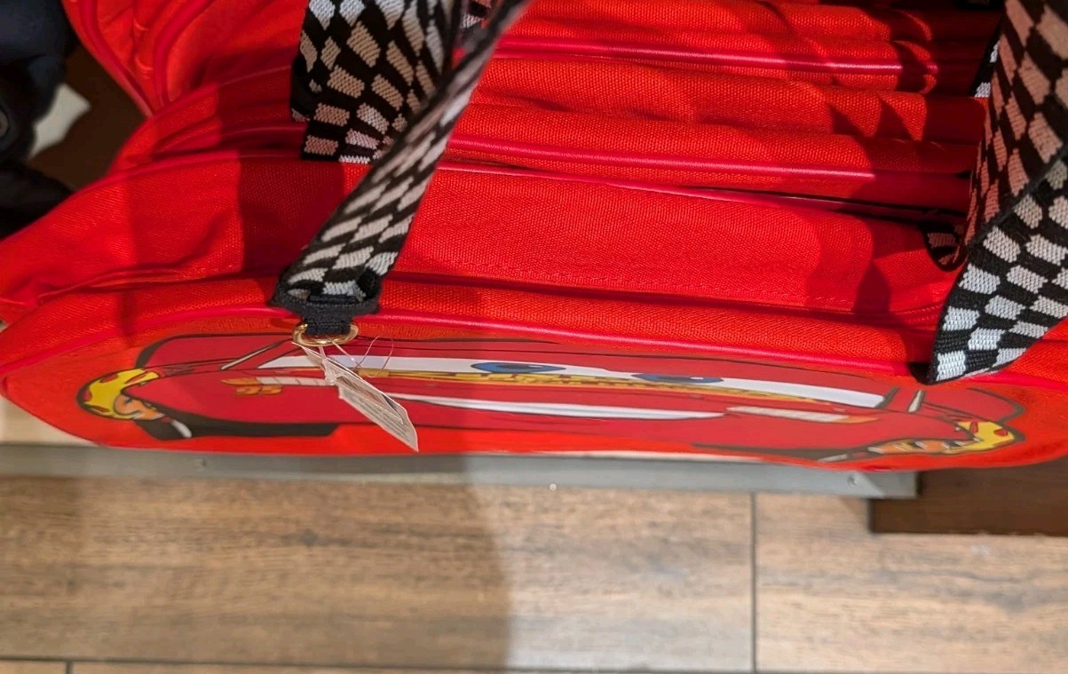 NEW WDW Disney Park 2026 Pixar Cars Lightning Mcqueen Big Face Tote Shoulder Bag