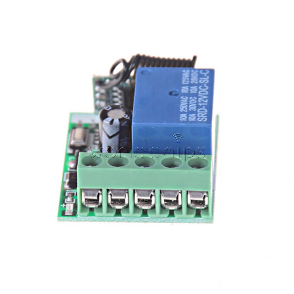 12V 1-Channel Wireless Relay Switch 433Mhz Remote Control Switch Receiver Module