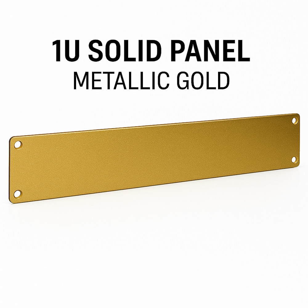 1U Solid Rack Panel –  Metallic Gold – 19” Steel Cover