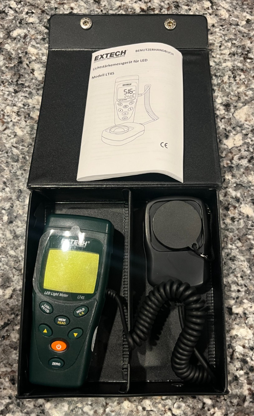 Extech LT45 Color LED Light Meter Digital Lux Foot Candle Tester Industrial Pros