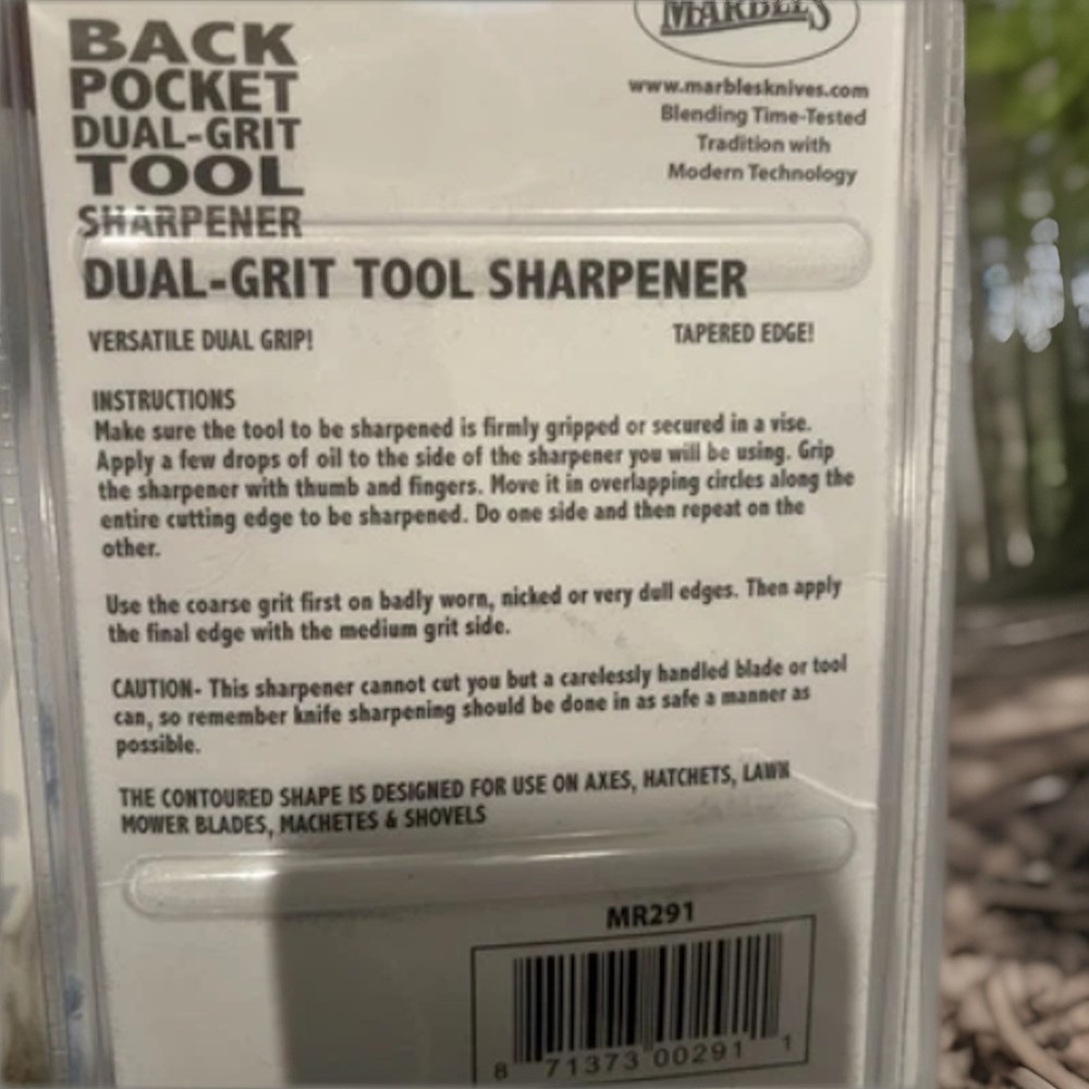 Marbles Back Pocket Dual-Grit Tool Sharpener Model MR291. New