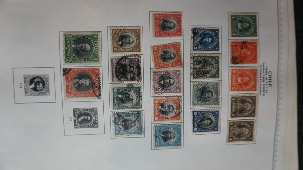 Chile fine collection on pages