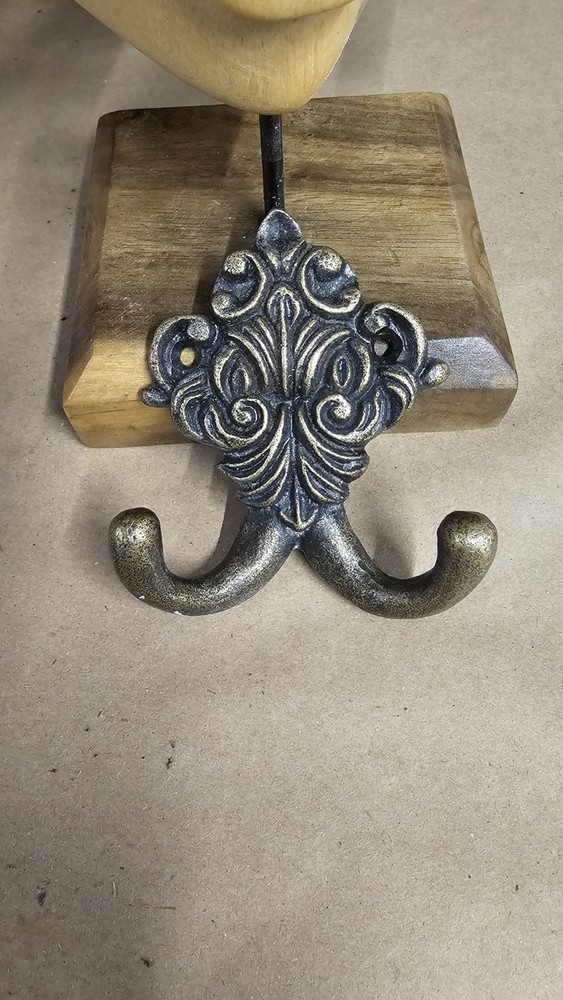 3 Vintage Victorian Cast Iron Wall Hooks