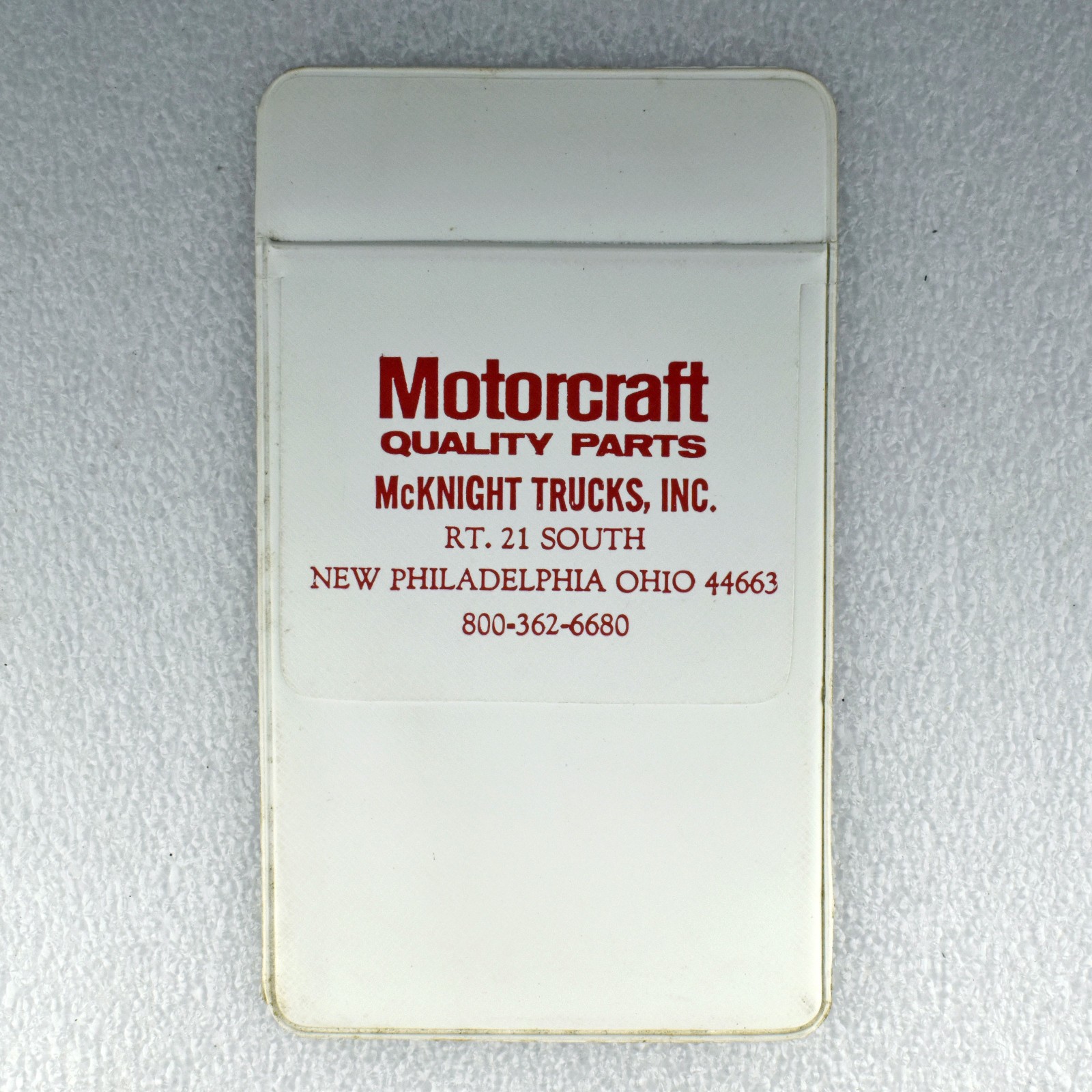 Vintage Ford Motorcraft Quality Parts Pocket Protector McKnight Trucks Ohio