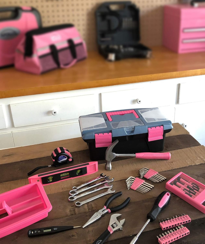 Tools 53 Piece Household Tool Set Includes Tools and Tool Box with a Selection o