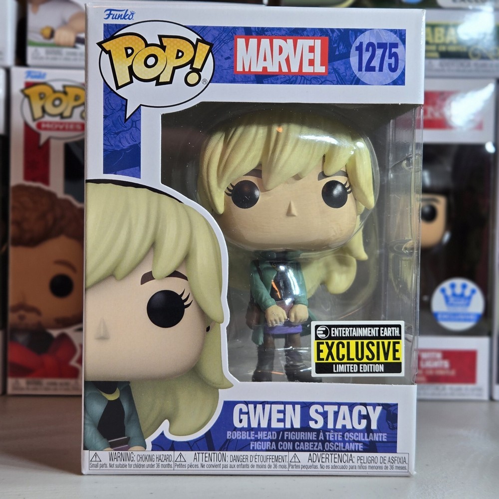 Funko Pop! Marvel Comics: Gwen Stacy #1275 EE Exclusive And Pop Protector