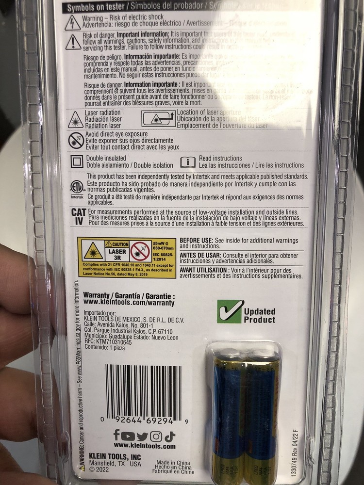 Klein Tools NCVT5A Voltage/Continuity Tester