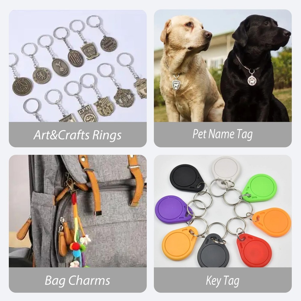 1/2" Small Split Key Rings Silver 100 pcs 1/2 inch (15mm), silver 100pcs