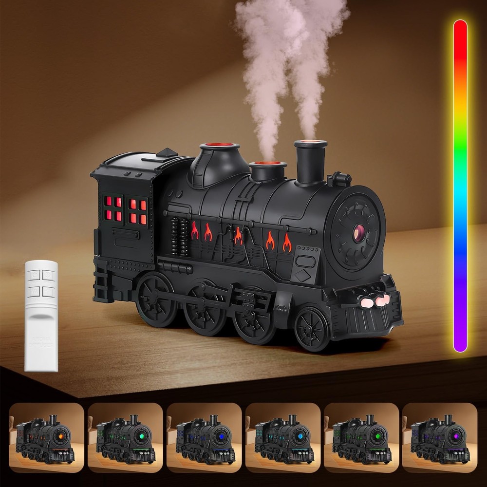 Train Humidifier Aroma Diffuser, 300ml Cool Mist Quiet Aromatherapy Diffuser ...