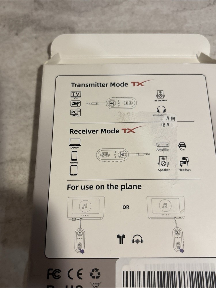 Upgraded Bluetooth 5.4 Transmitter Receiver, Airplane Bluetooth Adapter with ...