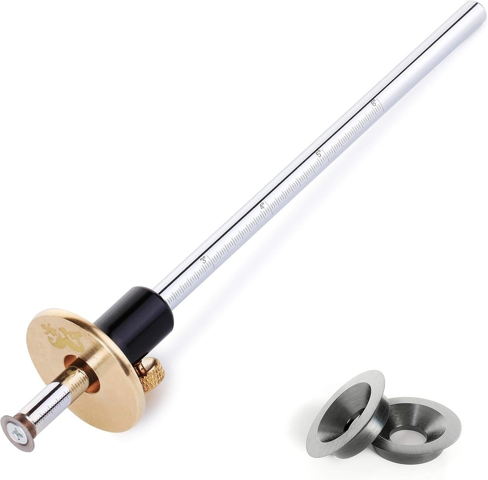 Precision Marking Gauge with Solid Brass Face Two Extra Blades for Wood Projects