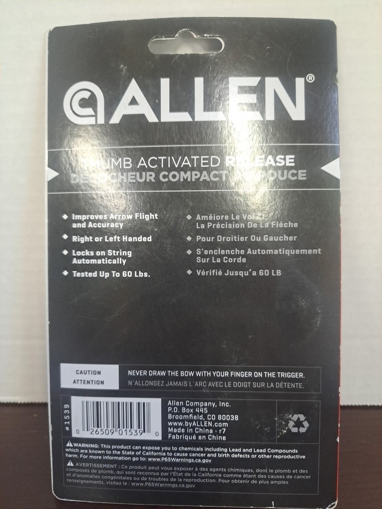 Allen Black Thumb Activated Release