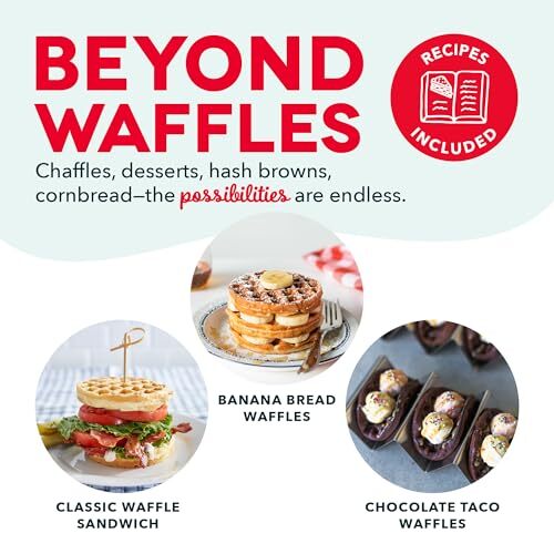 DASH Mini Maker | Waffles, Hash Browns, Chaffles | Non-Stick | 4 Inch | Aqua