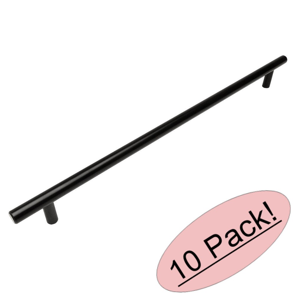 *10 Pack* Cosmas Euro Style Bar Pull Flat Black Pulls #305-480FB