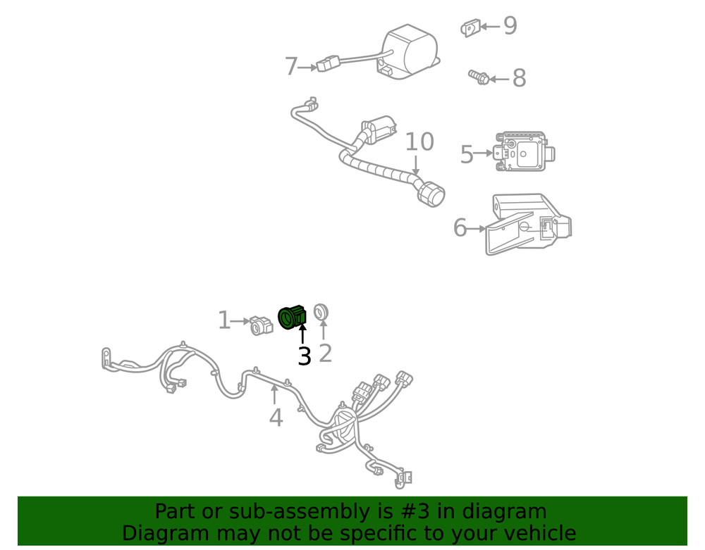 Genuine GM Parking Aid Sensor Bracket 84695396