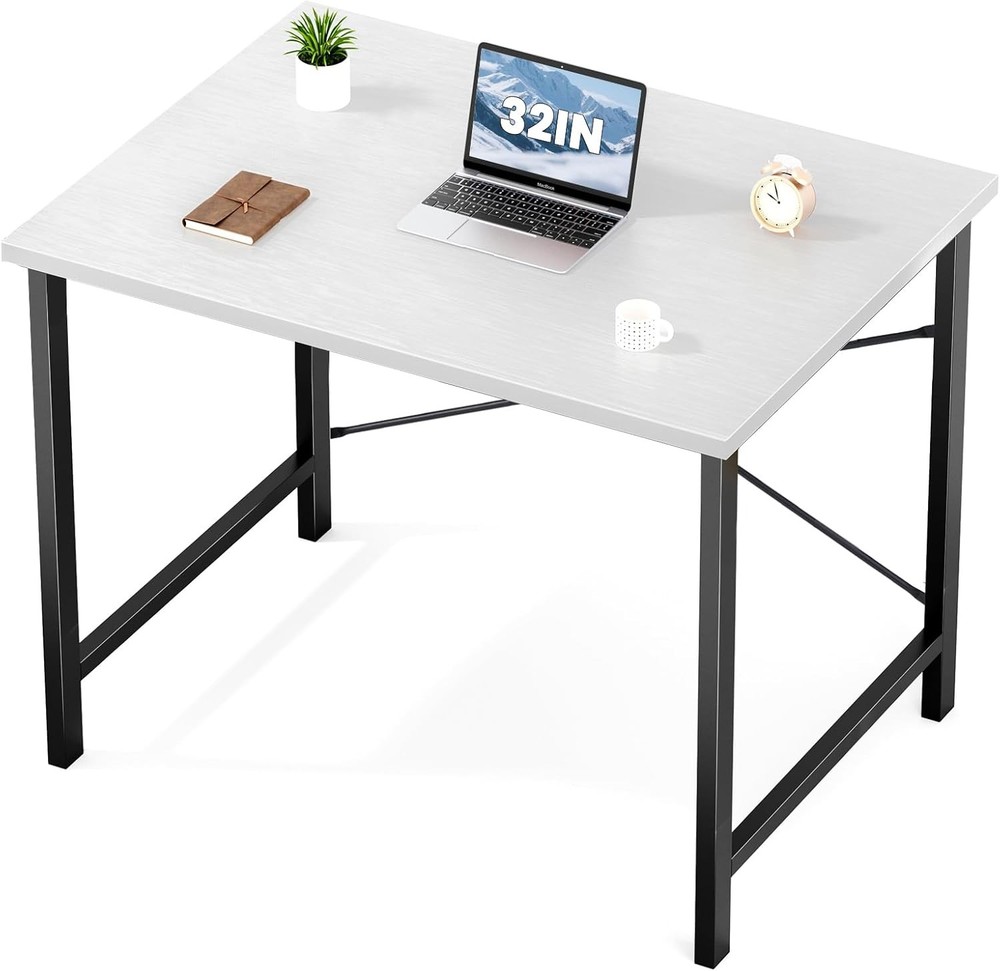 Sweetcrispy Compact 32in Computer Desk Study Table White 1 Pack