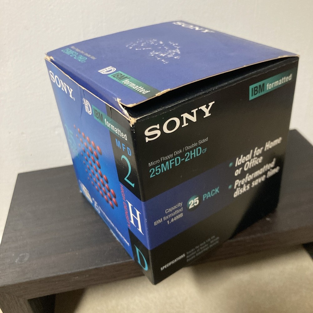 (22) Sony HD IBM Formatted MFD 2 Micro Floppy Disk Double Sided 22 Pack 2HD 3.5