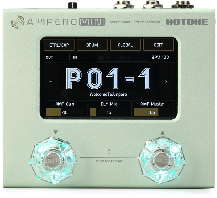 Hotone Ampero Mini Amp Modeler and Effects Processor - Matcha