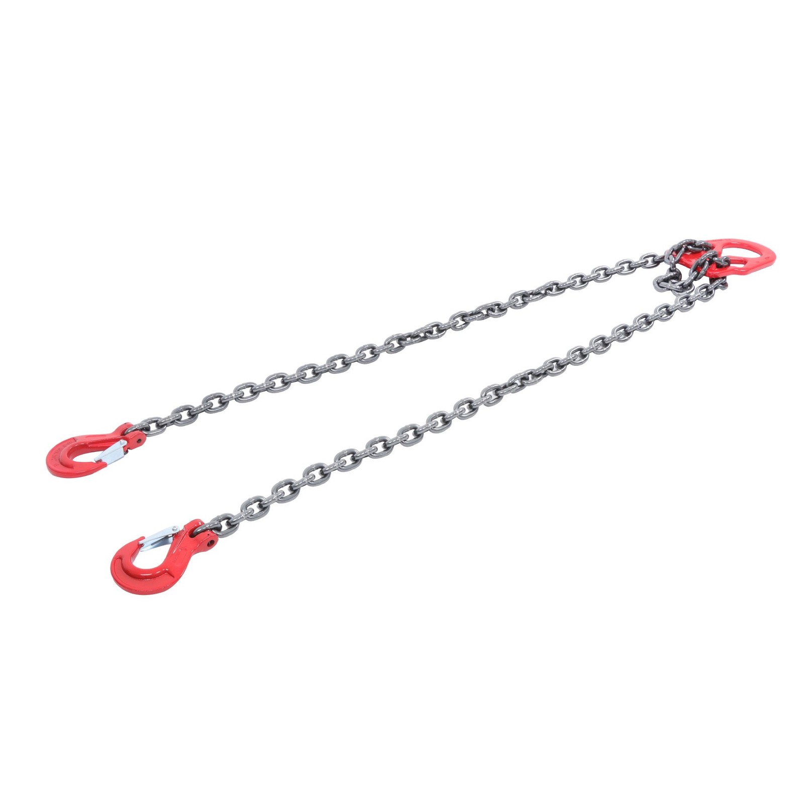 Chain Sling 3/8" x 10Ft 7100lbs G80 Lifting Chains with 2 Legs & Adjuster Hooks