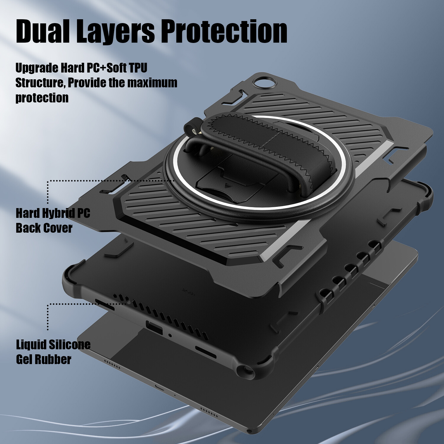 360° Rotatable Tablet Case Cover For Samsung Galaxy Tab A11+ Screen Protector