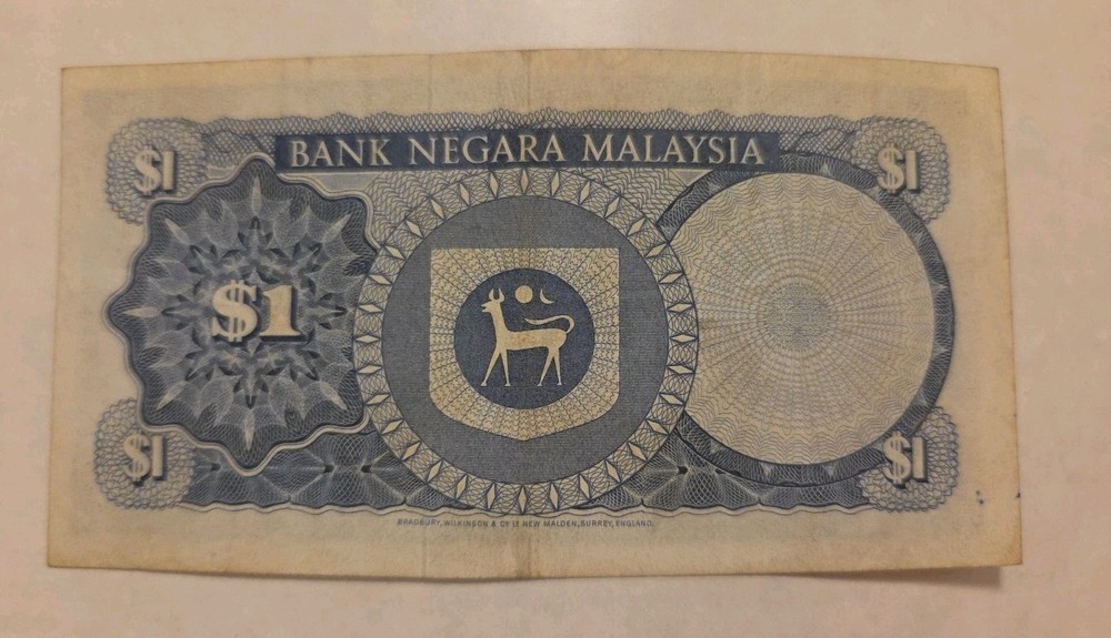 1967-1972 Malaysia 1 Ringgit Banknote 
