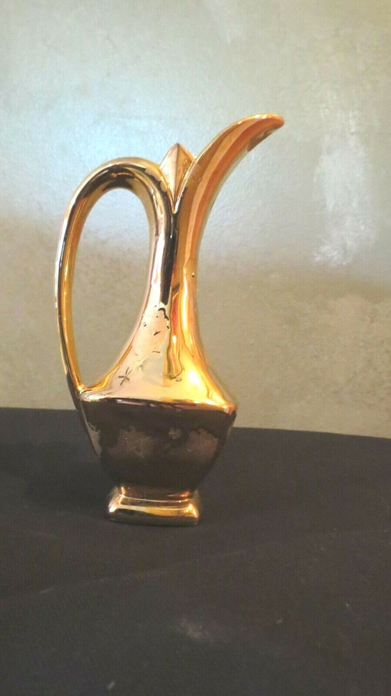 Gold Savoy China Pitcher Brocade Pattern