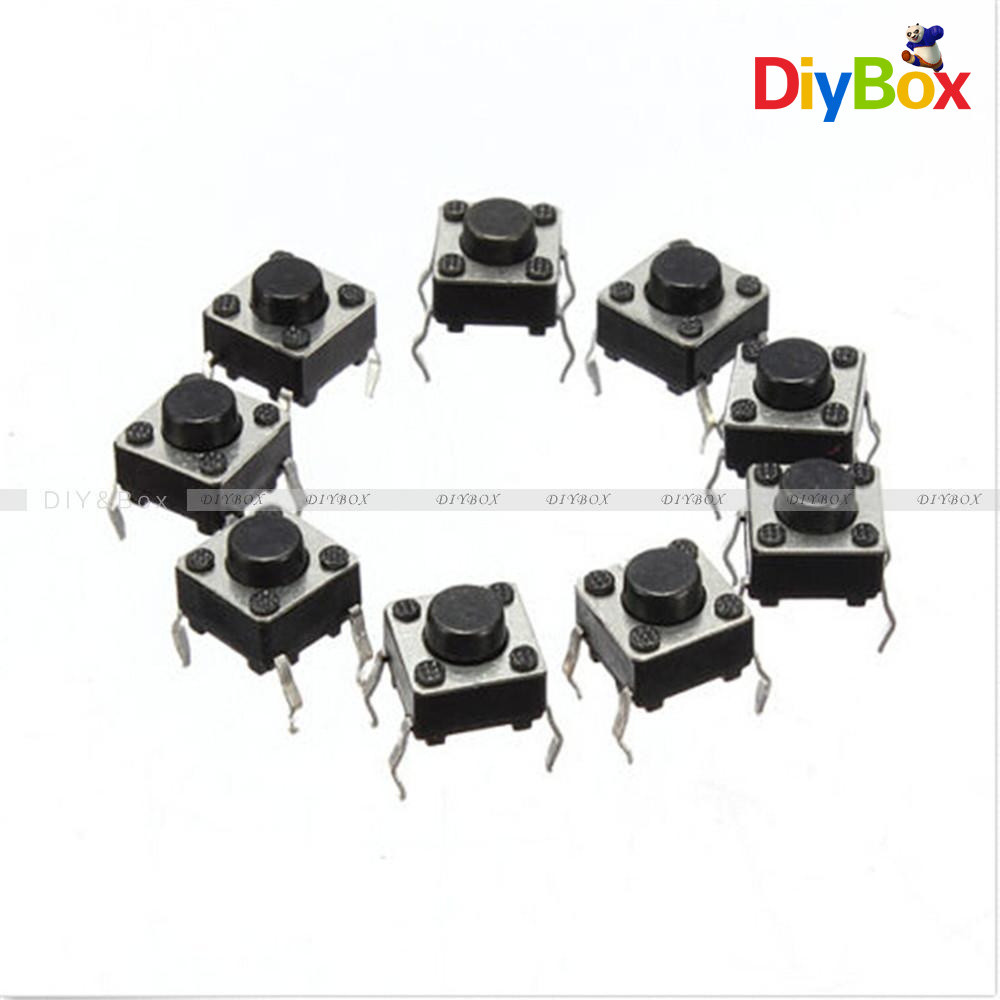 100PCS 6x6 3.1mm-13mm SPST Mini Micro Momentary Tactile Push PCB Button Switch