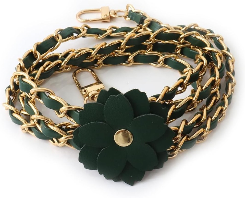 Crossbody Phone Strap Detachable Chain Dark Green