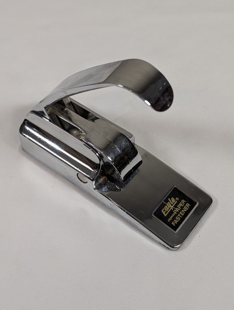 Clipless Paper Fastener Stapleless Stapler Vintage Office Tool
