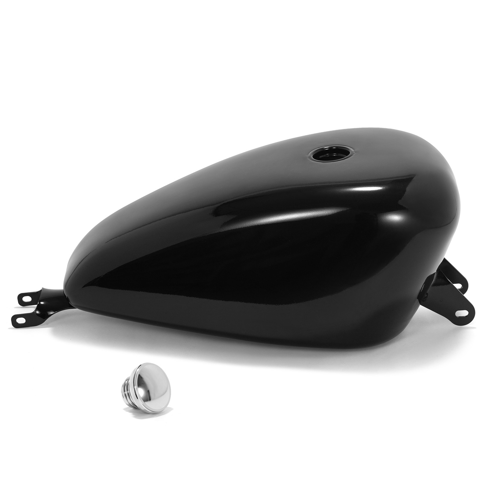 Black 4.2 Gallon Gas Fuel Tank Injection For Harley Sportster XL 883 1200 07-23