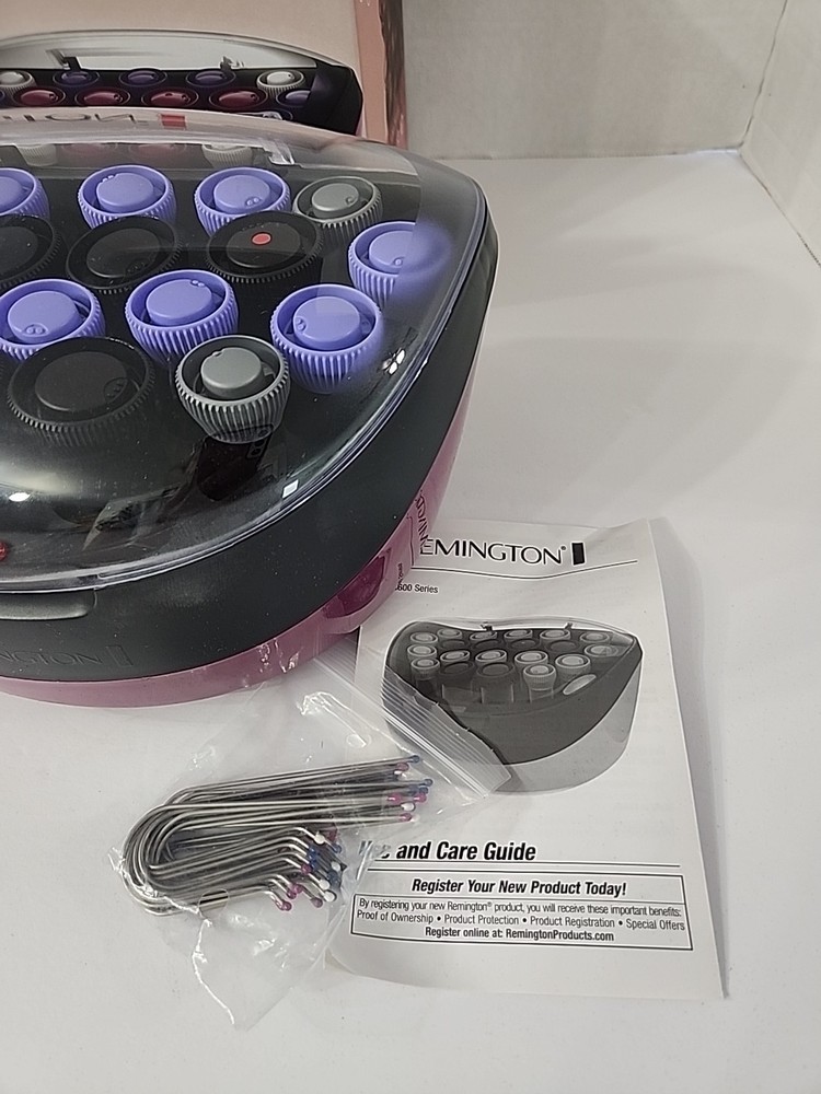 REMINGTON Full Size Set 20 Rollers Ionic Style Hot Curlers Wax Core With Clips