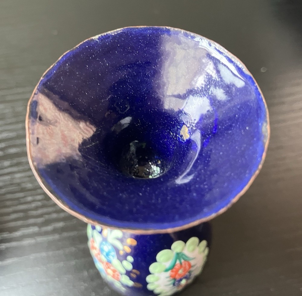 Vintage 6-piece Enameled Drinking Set