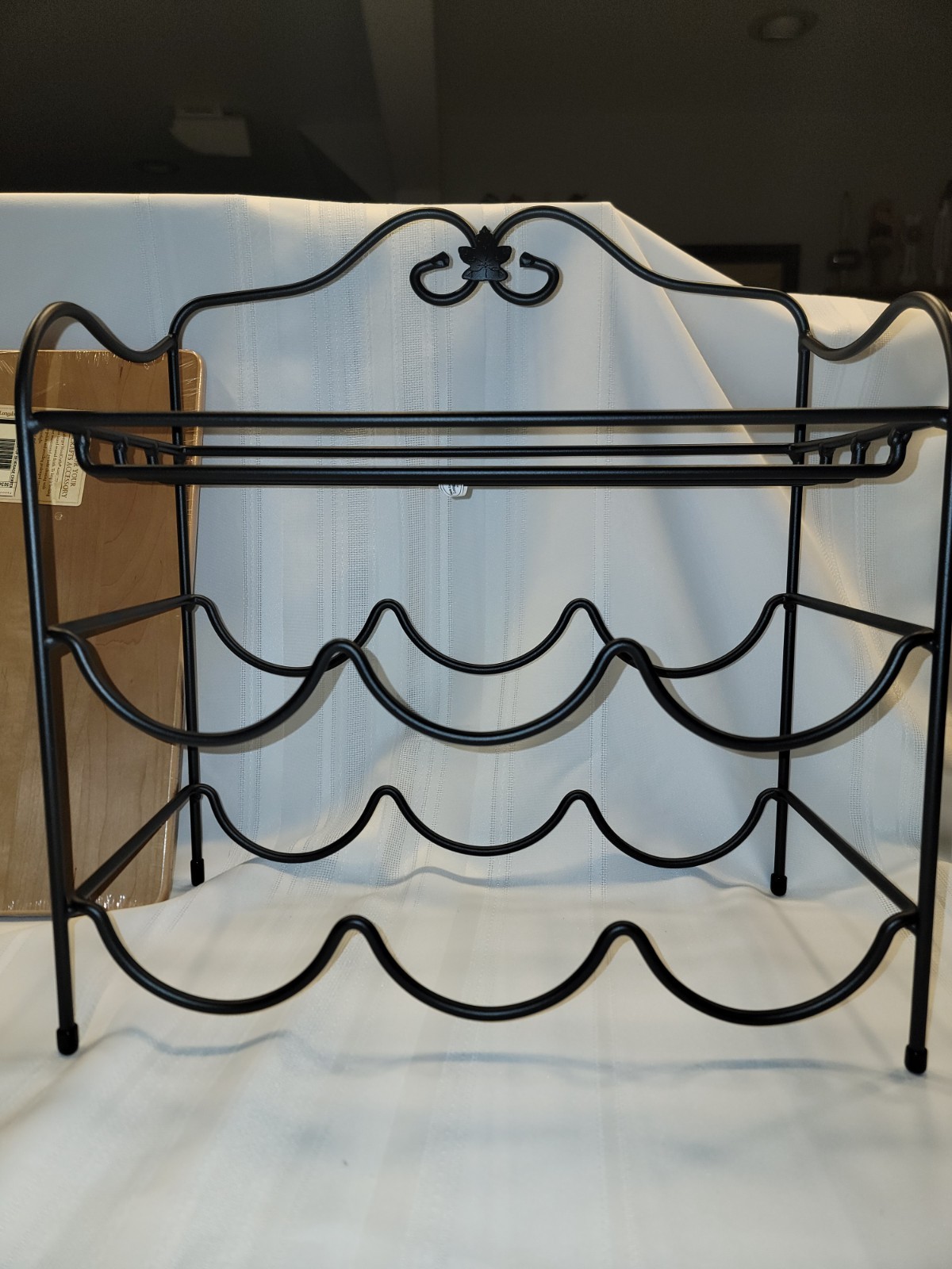 LONGABERGER Wrought Iron Wine Rack Beverage Center NEW Woodcrafts Shelf sealed
