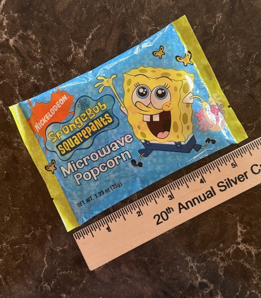 Vintage Nickelodeon Spongebob Squarepants Microwave Popcorn Package Sealed 2006