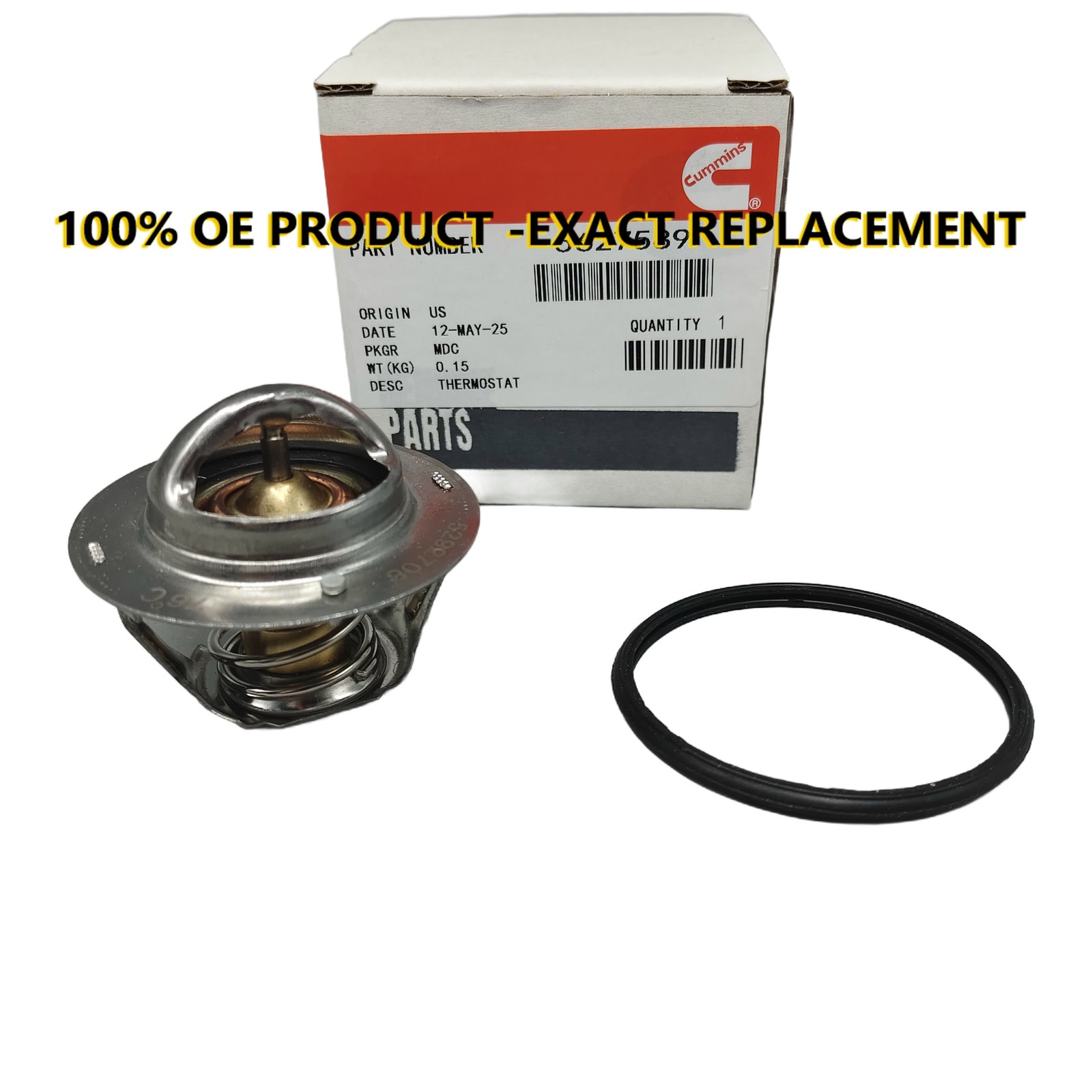 Cummins 5627589 5292712 Thermostat w/ O-Ring for 2008-2014 Dodge 6.7L ISB zhica