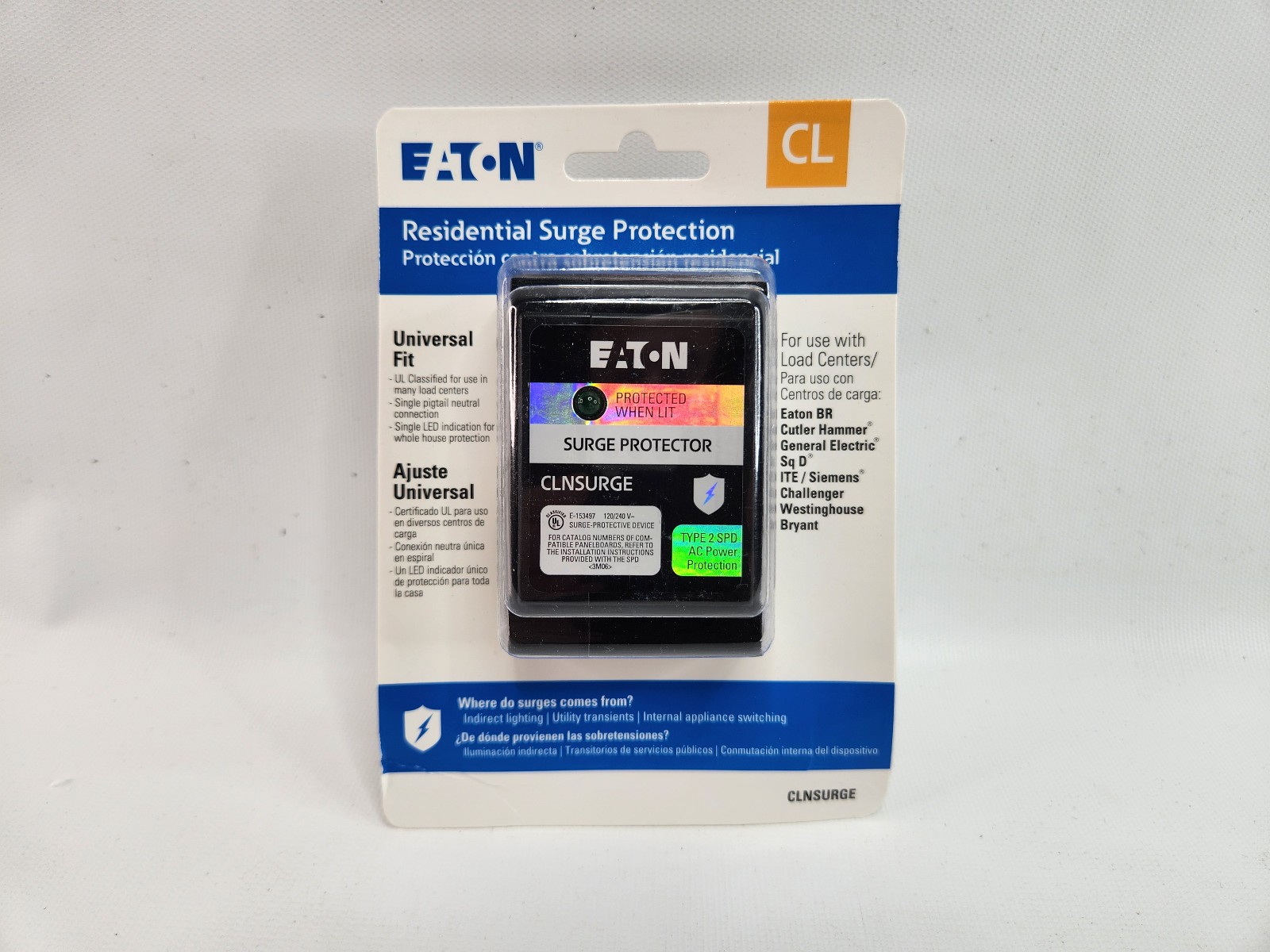 Eaton CLNSURGECS 20-kA Indoor Surge protective device CLNSURGE Type 2