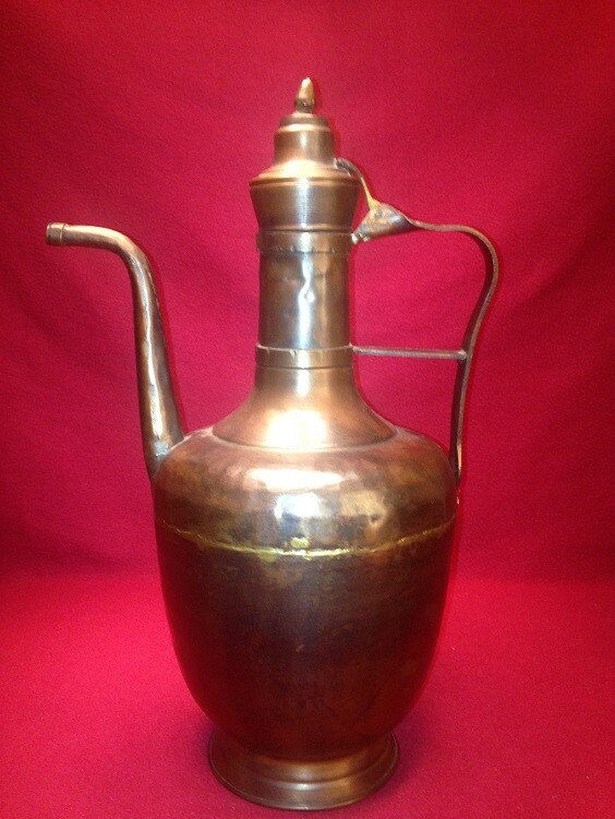 Vintage Exquisite Middle Eastern Design Large Pitcher 17"