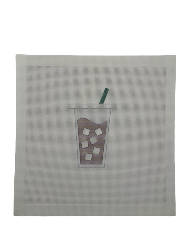 Iced Coffee Needlepoint Canvas