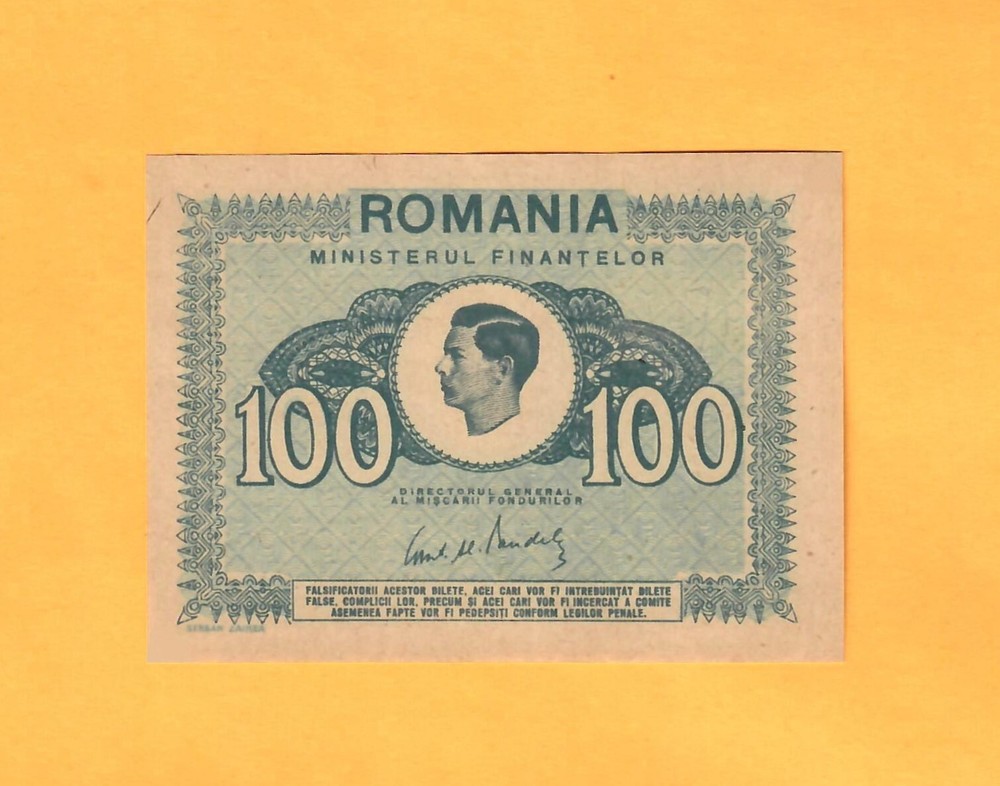 ROMANIA-100 LEI-1945-PICK 78 ,  LOT 8 , UNC .