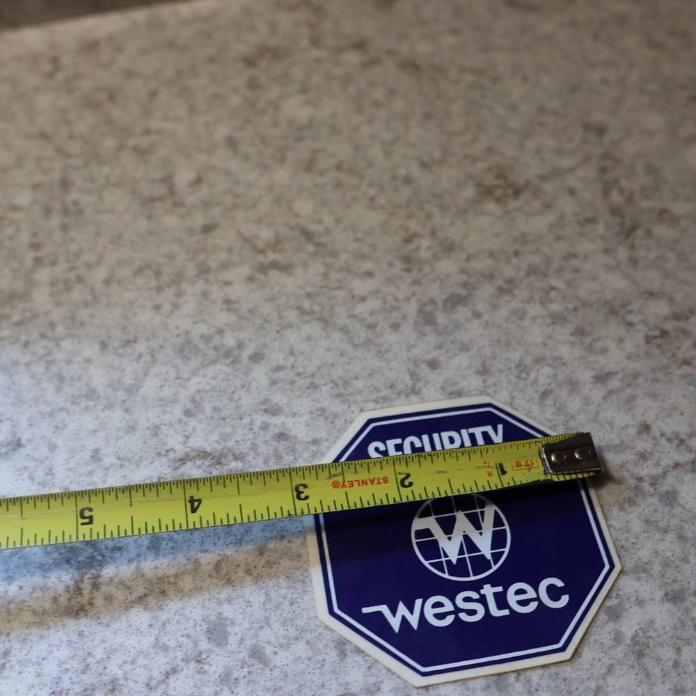 Security by Westec Advertising Window Sticker Decal