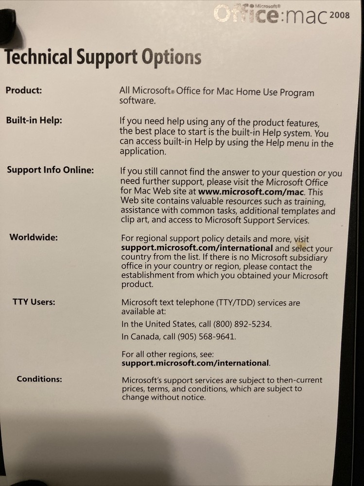 Microsoft Office: Mac 2008 Home Use Program DVD-ROM w/ Product Key #57