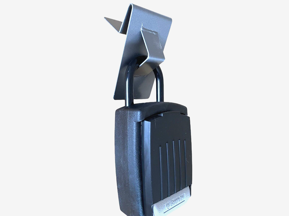Lockbox Bracket Converts any Shackle Hang Lockbox into a Window Hanging Lockbox