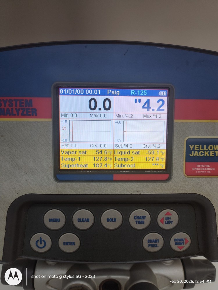 YELLOW JACKET 40815 REFRIGERATION SYSTEM ANALYZER ..MISSING LEFT KNOB!!!