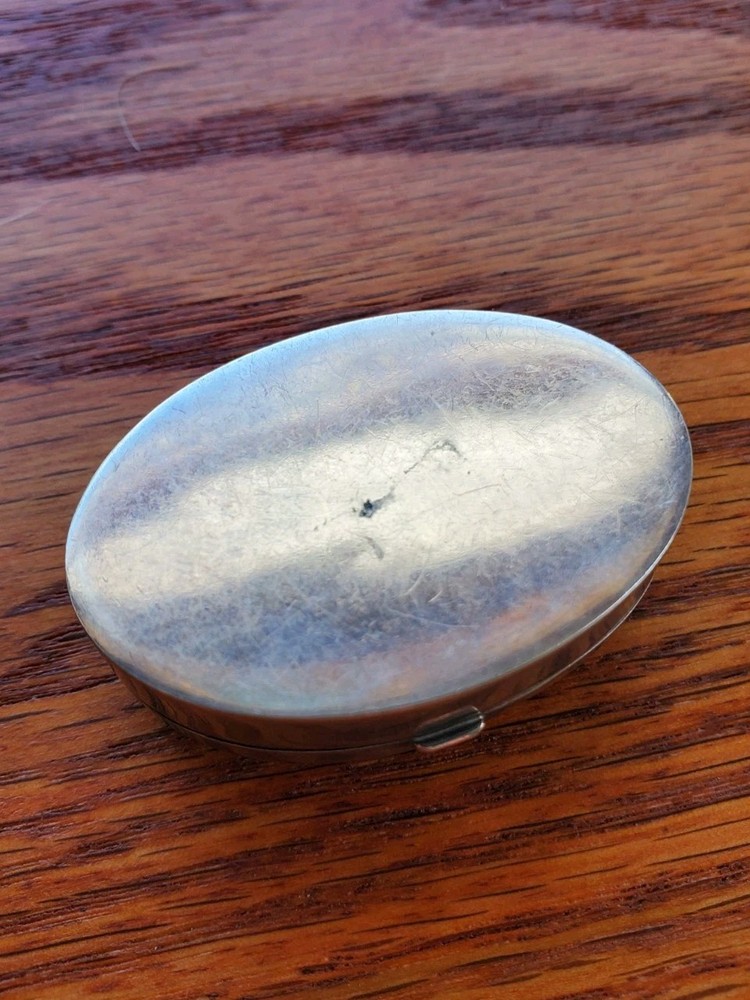 Vintage Sterling Silver Kitten Pill Keep