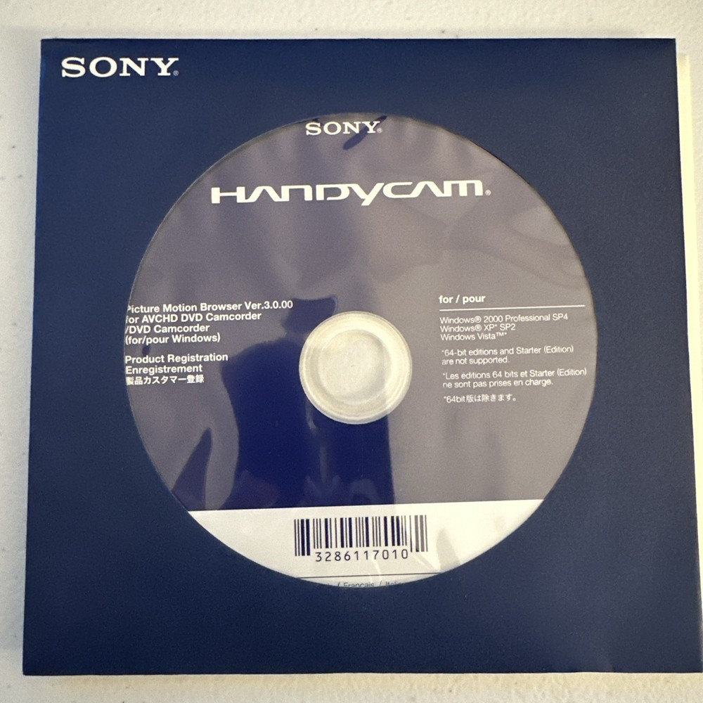 Sony Handycam Picture Motion Browser Software Driver Disk